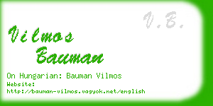 vilmos bauman business card